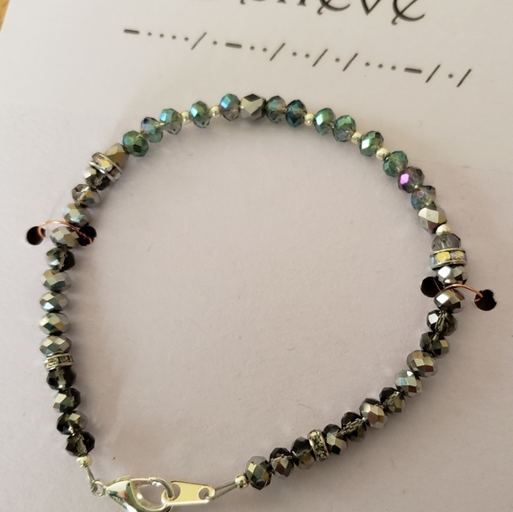 Morse Code Bracelet "Believe" - Picture 3 of 3